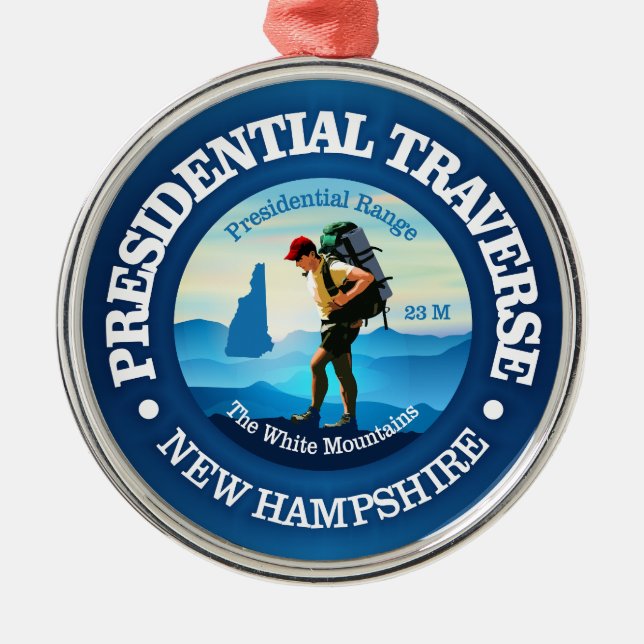 Presidential Traverse (C) Metal Ornament (Front)