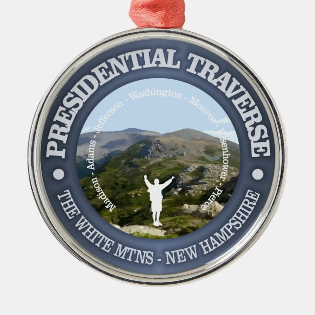 Presidential Traverse Metal Ornament (Front)