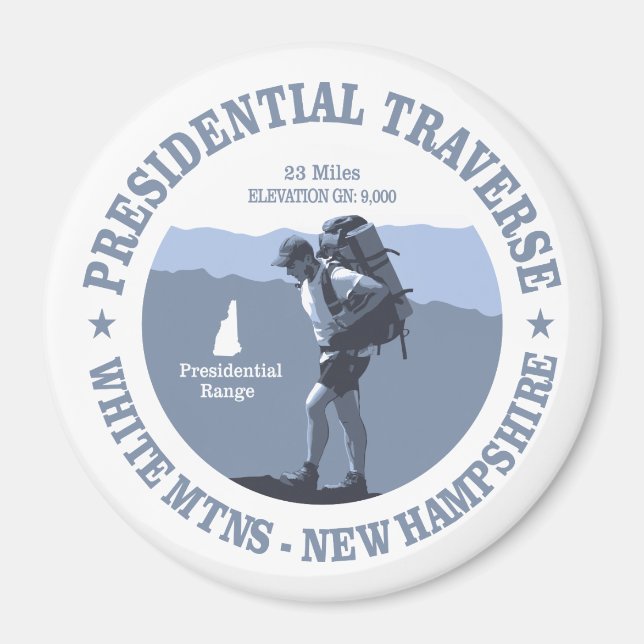 Presidential Traverse (rd) Magnet (Front)