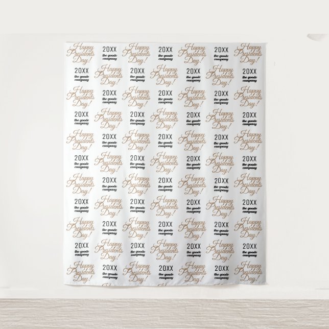 Presidents Day Backdrop Step and Repeat Tapestry (Front)