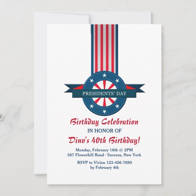 President's Day Banner Invitation (Front)