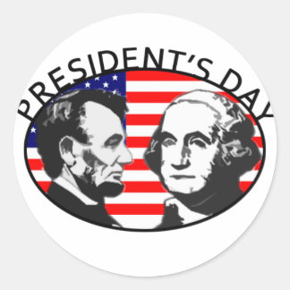 PRESIDENT'S DAY CLASSIC ROUND STICKER