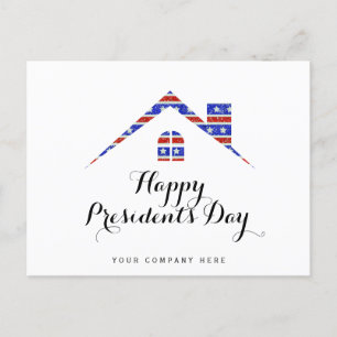 President's Day Real Estate House  Postcard