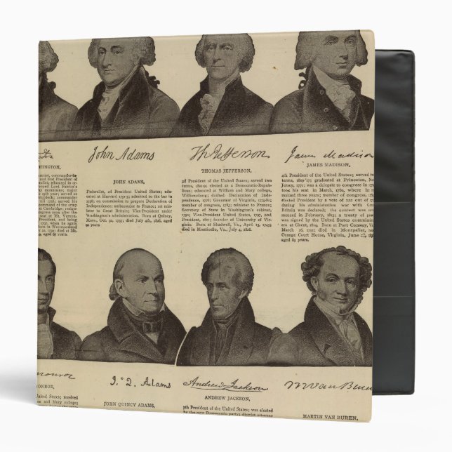 Presidents US, autographs, biographies 2 Binder (Front/Inside)