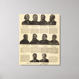 Presidents US, autographs, biographies Canvas Print