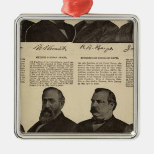 Presidents US, autographs, biographies Metal Ornament