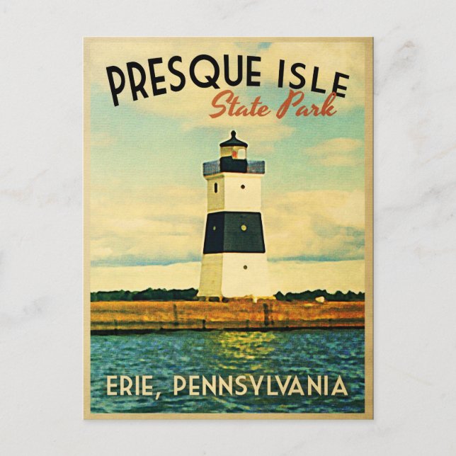 Presque Isle Lighthouse Postcard (Front)
