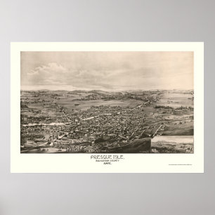 Presque Isle, ME Panoramic Map - 1894 Poster