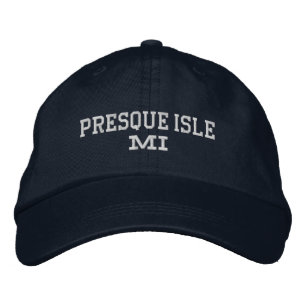 Presque Isle Michigan Embroidered Baseball Hat