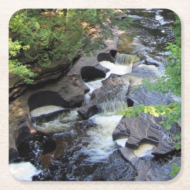 Presque Isle River - Michigan Coaster (Front)