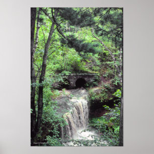 Presque Isle River Waterfalls 1981 U. P. Michigan Poster