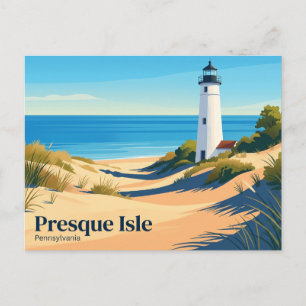 Presque Isle State Park USA Postcard