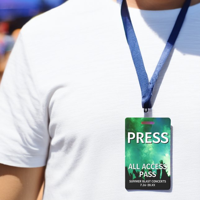 PRESS All Access Pass Concert Event Badge (PRESS All Access Pass Concert Event Badge)