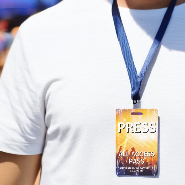 PRESS All Access Pass Concert Event Badge (PRESS All Access Pass Concert Event Badge)
