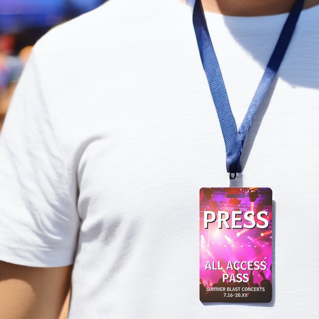 PRESS All Access Pass Concert Event Badge (PRESS All Access Pass Concert Event Badge)