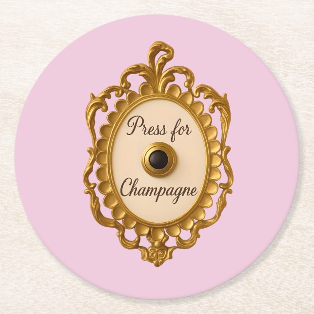 Press for Champagne Bar Cart Veuve Coaster (Front)