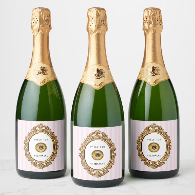Press for Sparkling Wine |  Pink Stripes Label (Bottles)