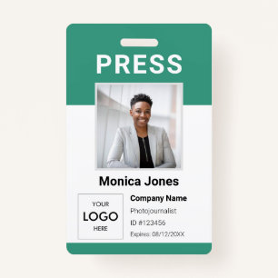 Press Logo Photo QR Code Professional Badge