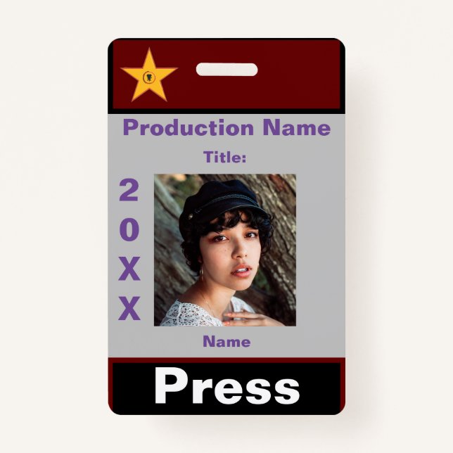 Press Pass-1 Badge (Front)