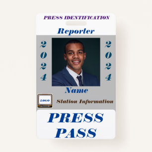 Press Pass Badge