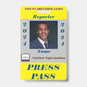 Press Pass Badge