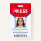 Press Photo Bar Code ID Badge