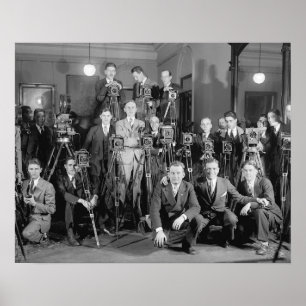Press Photographers, 1929. Vintage Photo Poster