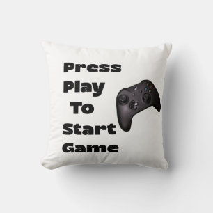 Press Play To StarT Game Pillow