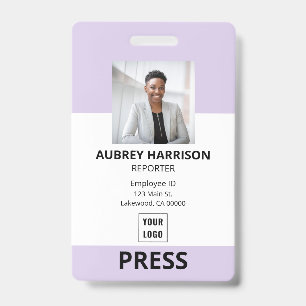 Press Simple Corporate Photo ID Badge