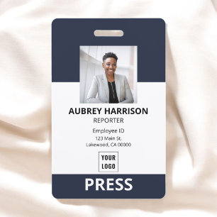 Press Simple Corporate Photo ID Badge
