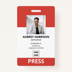 Press Simple Corporate Photo ID Badge