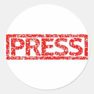 Press Stamp Classic Round Sticker