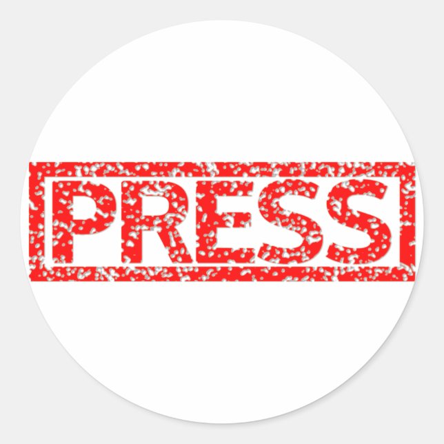 Press Stamp Classic Round Sticker (Front)