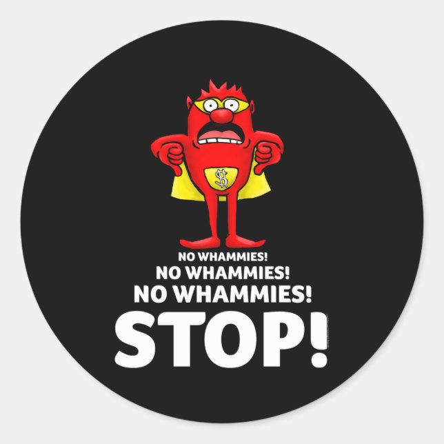 Press Your Luck No Whammies Stop Classic Round Sticker (Front)