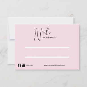 Presse Chic Rose Sur Carte Écran À Ongles
