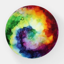 Presse-papiers Arc en arc-en-ciel Verre en verre
