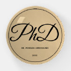 Élégamment Simple Gold Nom Année Doctorat