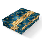 Élégant Monogramme d'ananas métal Turquoise