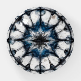 Presse-papiers Poids en verre mandala de la boussole stellaire