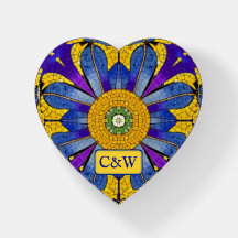 Provence Romaine Inspiré Bleu & Jaune - Initiales