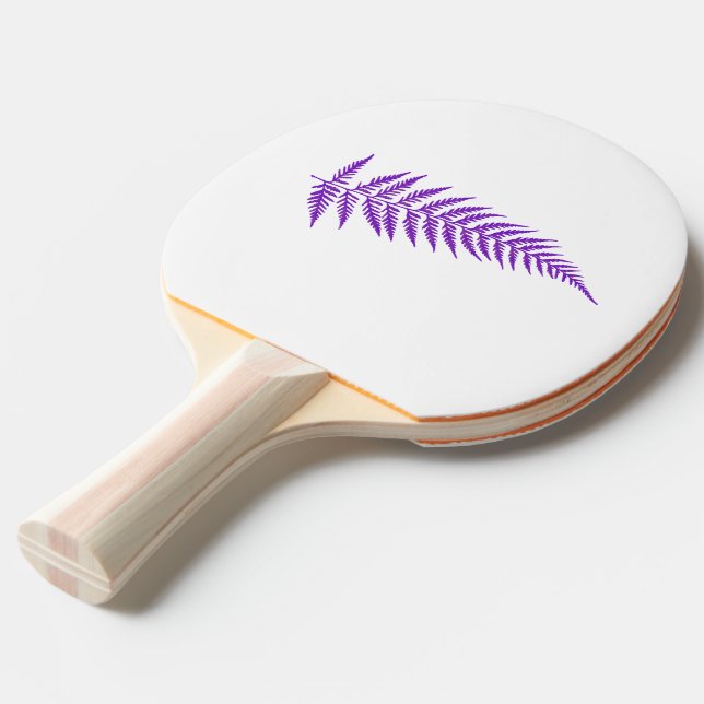 Pressed Australian Fern Leaf -Match Any Colour Ping Pong Paddle (Front Angle)