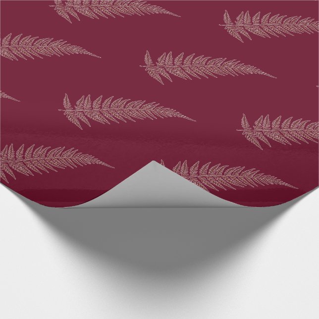 Pressed Botanical Fern Leaf in Your Favourite Wrapping Paper (Corner)