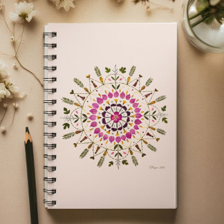 Pressed Flower Art by S. Frigui From the Original Notebook