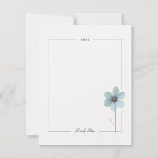 Pressed Flower Note Card