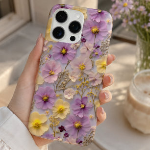 Pressed Flower Pattern Pastel Wildflower Design  iPhone 16 Pro Max Case