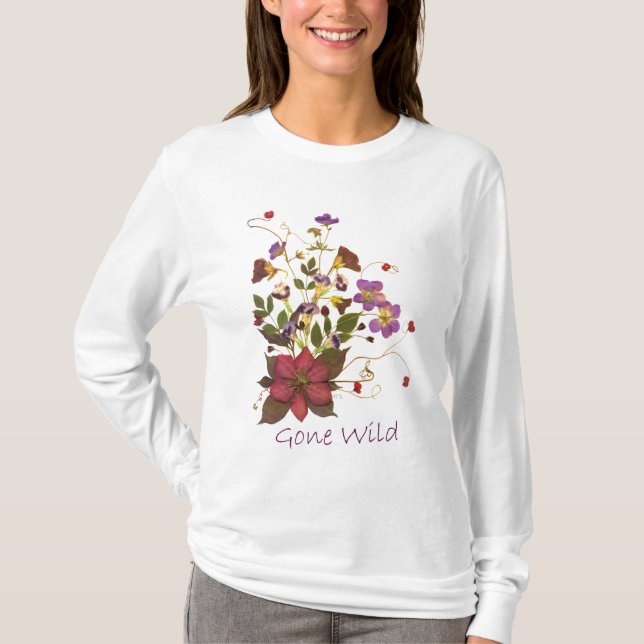 Pressed Flower Tank - Clematis (Front)