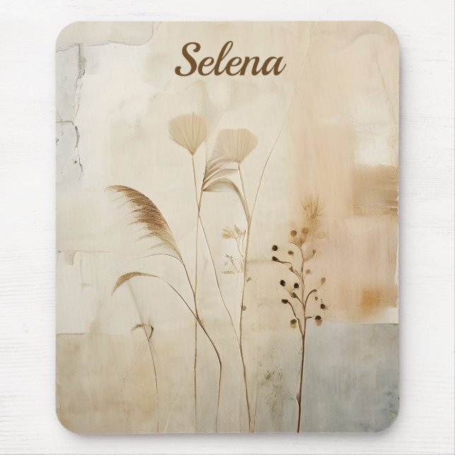 Pressed Flowers and Grass Mouse Pad (Front)