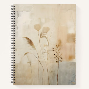 Pressed Flowers and Grass Notebook