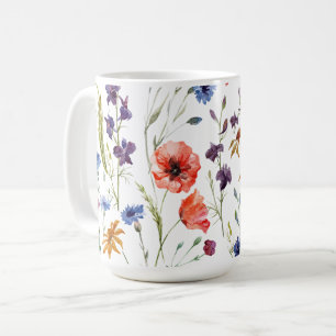 Pressed Flowers Boho Wildflower Cottagecore Nature Coffee Mug