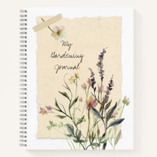 Pressed flowers Gardening Journal
